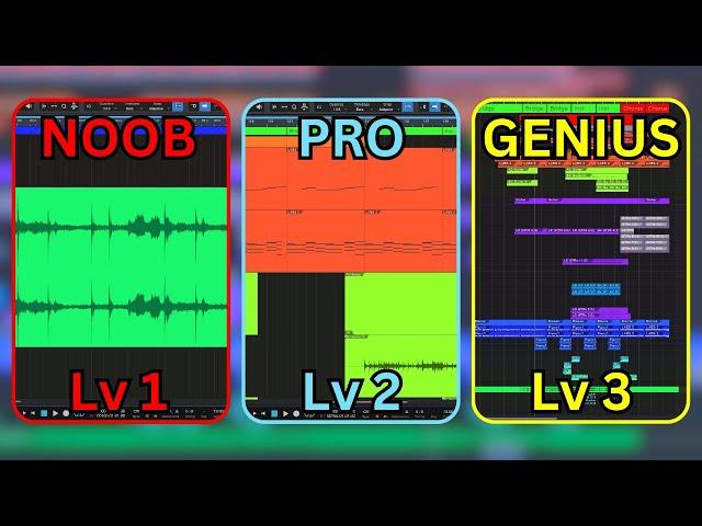 3 Levels of Music Production - Noob vs. Pro vs. GENIUS