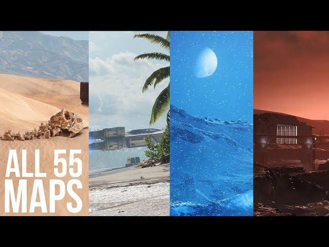 EVERY MAP in Star Wars Battlefront 4K Cinematic [ALL 55 Maps]