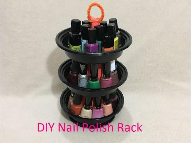 DIY Nail Polish organizer/Holder/Rack (reuse/recycle food containers)