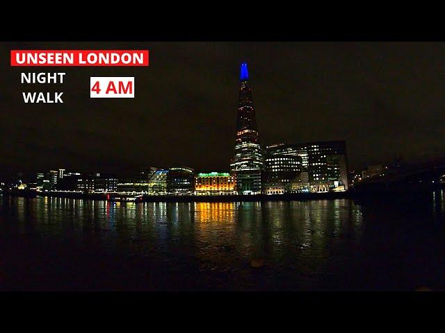 Walking London's Streets - 4:30AM ST Paul Cathedral, SHARD, Tower Hill Station | UNSEEN LONDON WALK