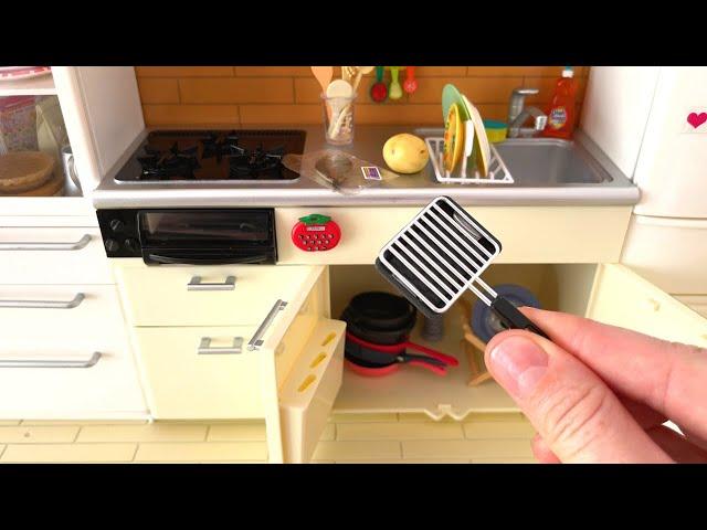 Miniature cooking in my Rement mini kitchen ASMR