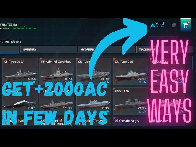 Here are the best ways and to earn artcoin!!!    #modernwarships