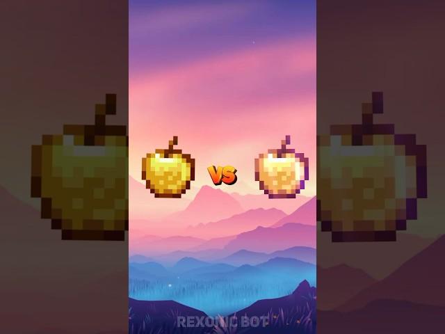 Golden apple vs Enchanted Golden apple #minecraft #shorts