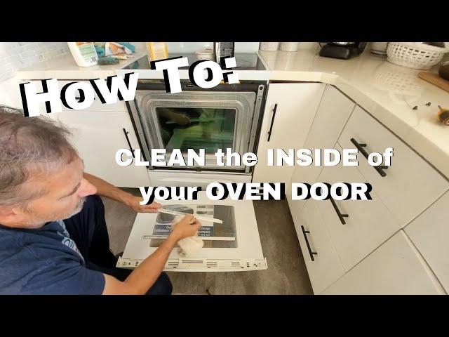 How To CLEAN INSIDE GLASS of OVEN door #appliance #oven #door #clean