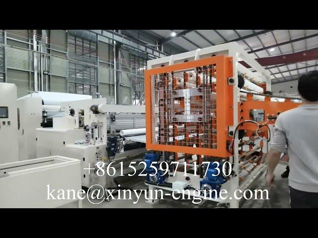 Fully automatic 1800mm color glue lamination  toilet paper rewinding machine