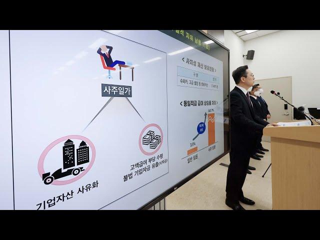 편법승계에 회사 특허 사유화도…32곳 기업주 세무조사 / 연합뉴스TV (YonhapnewsTV)