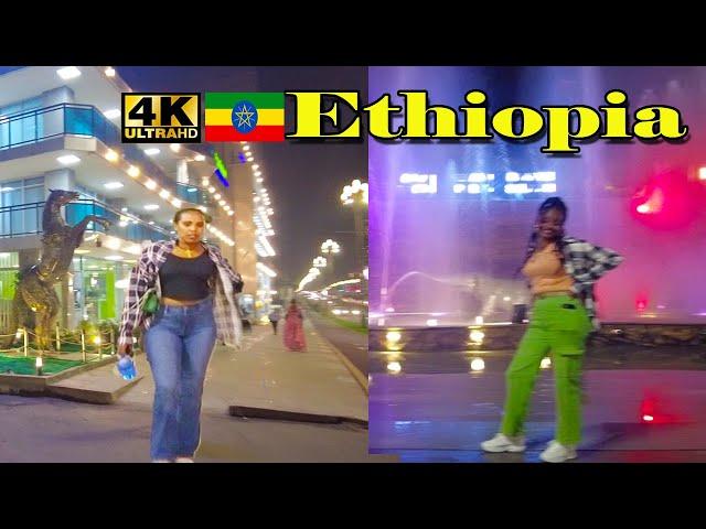 እንደ አዲስ ፏ ብሎ የተሰራው ከመስቀል አደባባይ ደንበል መንገድ| Addis Ababa Walking Tour  [4K] Tourist attractiveness