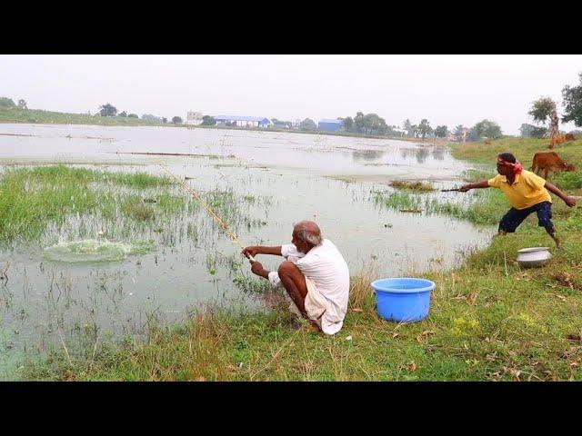 Fishing Video || The old man's fishing experience is really good || Amazing hook fishing