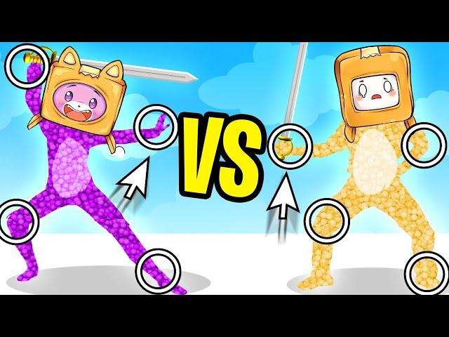 Can We Beat This ANGLE FIGHT 3D GAME?! (LANKYBOX FOXY vs. BOXY!)