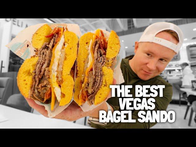 Eating Las Vegas' No. 1 Bacon, Egg & Cheese Sandwich | Siegel's Bagelmania | *BROTHERS VLOG* 