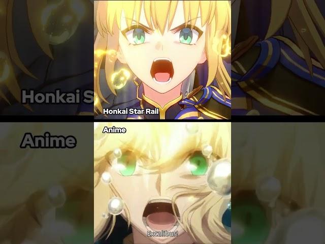 Comparing the HSR Saber Animation with the Anime