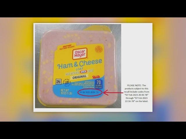 Recall issued for Oscar Mayer deli meat