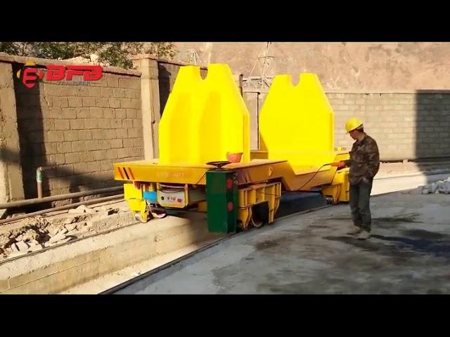 Hot Metal Ladle Car , Industrial Use Ladle Transfer Trolley