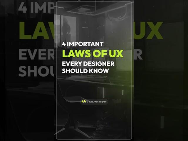 4 Important Laws of UX 