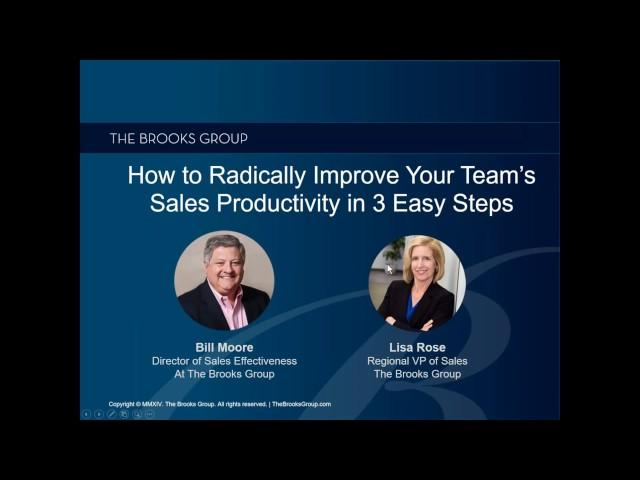 How to Radically Improve Your Team’s Sales Productivity in 3 Easy Steps