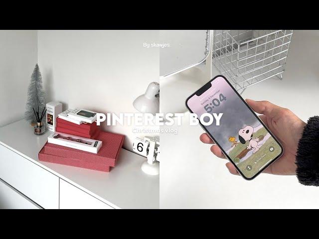 Pinterest boy | Christmas vlog, CASETiFY unboxing, Iphone 13 accessories and room decorations