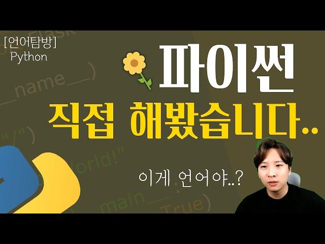 파이썬(Python) 직접 코딩해봤습니다![언어탐방]