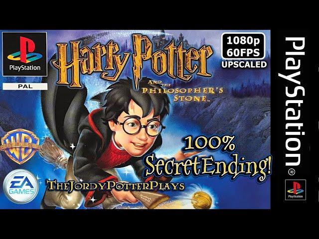 100% Longplay of Harry Potter and the Philosopher's Stone PS1 Upscaled! Full Gameplay SECRET ENDING