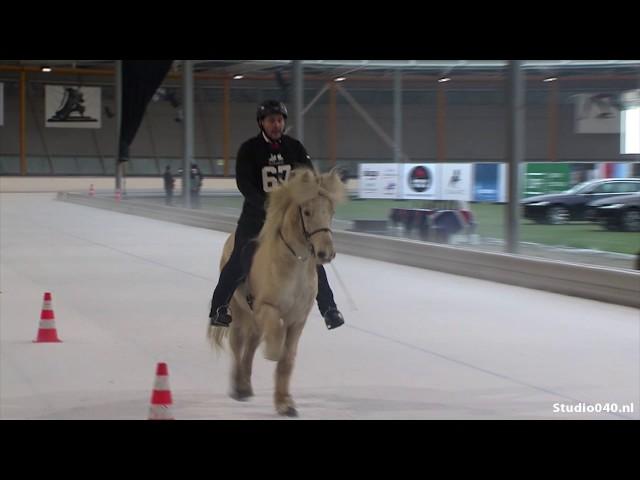 IJslanders paarden op de schaatsbaan