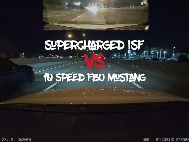 Supercharged Lexus ISF vs FBO 10spd Mustang #lexus #isf #mustang #racing