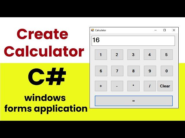 How to create a calculator in C# windows forms application