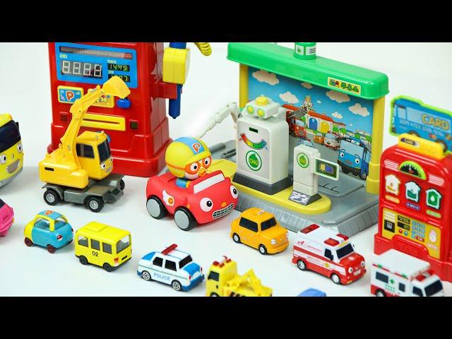 뽀로로 주유소 & 타요 주유소 장난감 놀이! Gas station Toys with Tayo Bus and Pororo