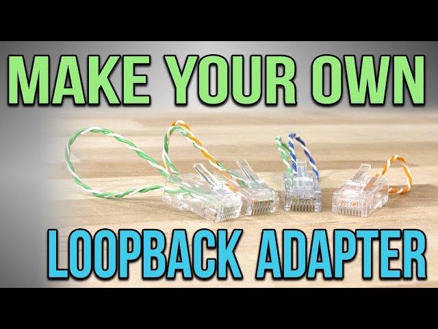 Learn to make your own loopback plug or loopback adapter!