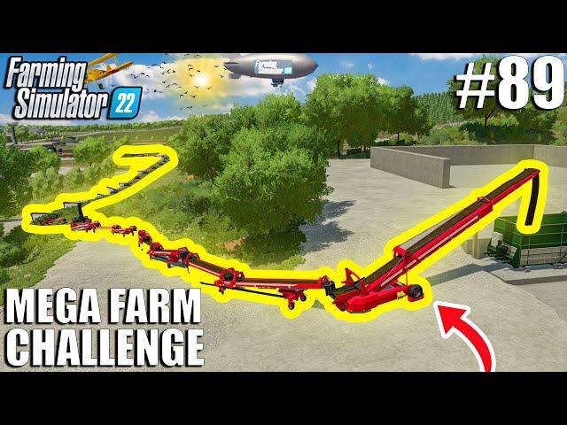 I Created The LONGEST SILAGE TRANSPORT SYSTEM in FS 22 | MEGA FARM Ep.89 | Farming Simulator 22