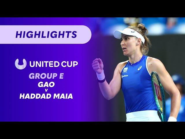 Xinyu Gao (CHN) v Beatriz Haddad Maia (BRA) - United Cup Highlights | Wide World of Sports