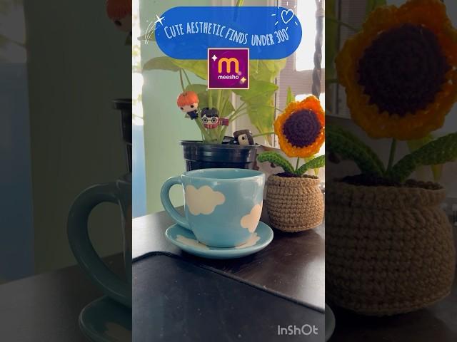 Aesthetic blue cup and saucer from Meesho #affodable #unboxing #meesho #cupandsaucer