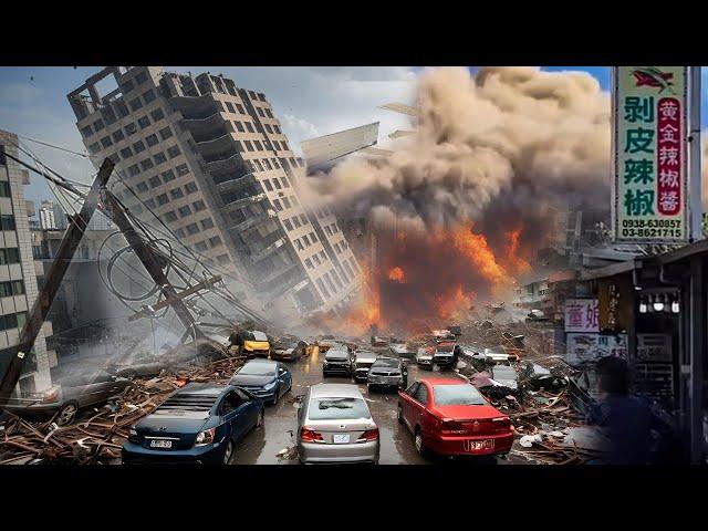 China Collapses: Strong Earthquake, Gunpowder Depot Explosion Kills People and Destroyed Many Houses