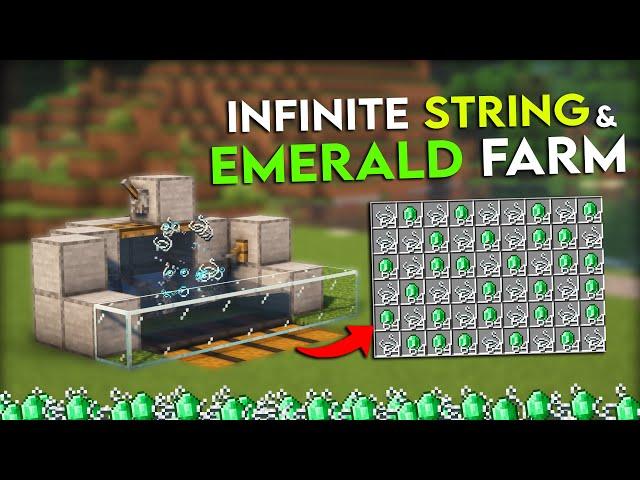 Infinite String and Emerald Farm Tutorial in Minecraft 1.20 (WORKING GLITCH)