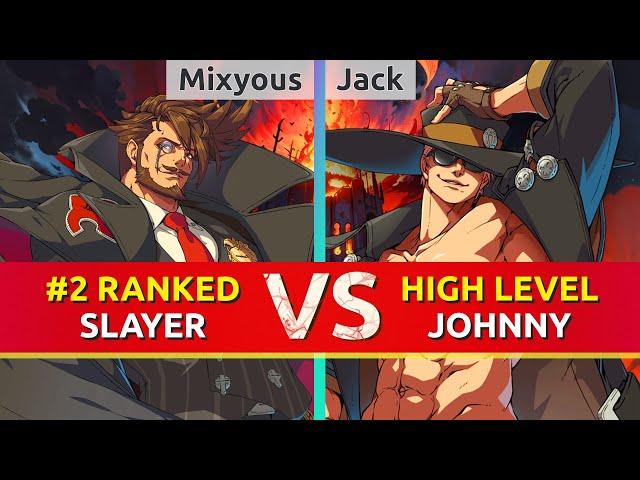 GGST ▰ Mixyous (#2 Ranked Slayer) vs Jack (Johnny). High Level Gameplay