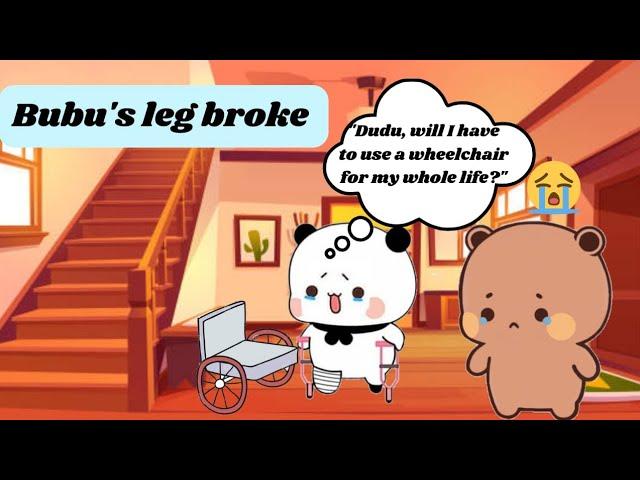 Bubu's leg broke || is bubu will always be on a wheelchair? || Bubu dudu love|| peach goma fun