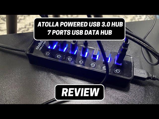 ATOLLA Powered USB 3.0 Hub With 7 Ports | Best USB 3.0 Hub for Everyday Use