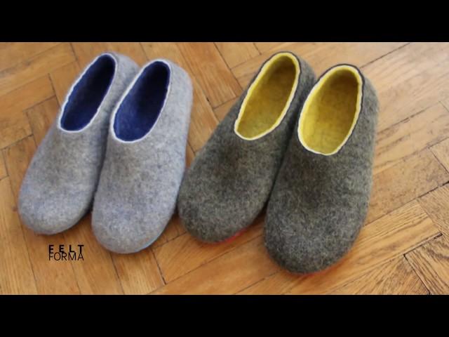 Wool Felted Slippers (for Men and Women ) FELT FORMA