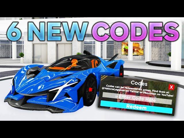 Vehicle Legends (2024) CODES *DECEMBER* ALL NEW ROBLOX Vehicle Legends CODES!