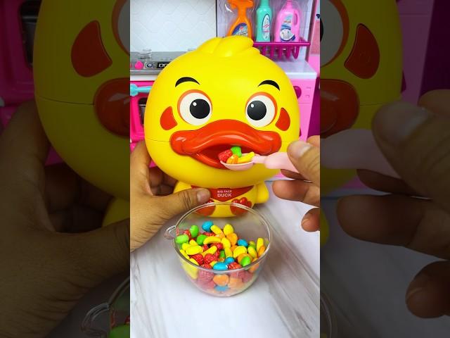 Satisfying with Unboxing Miniature Cute Duck Set Toys Kitchen, Eating Candy, ASMR Videos