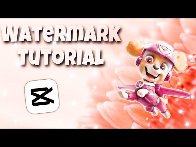 How I make my watermark for my edits on capcut watermark tutorial