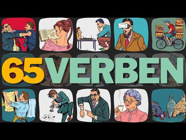 #161 | 65 Verben mit Beispielen - 65 verbs in german with examples | Deutsch lernen durch Hören DldH