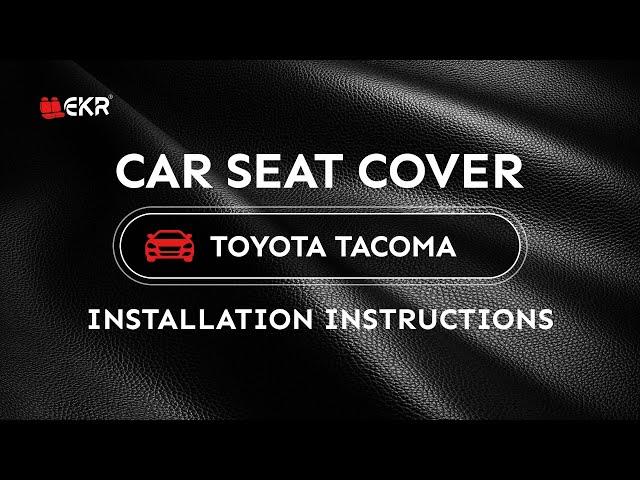 Toyota tacoma custom leather seat covers front and rear full set installation tutorial