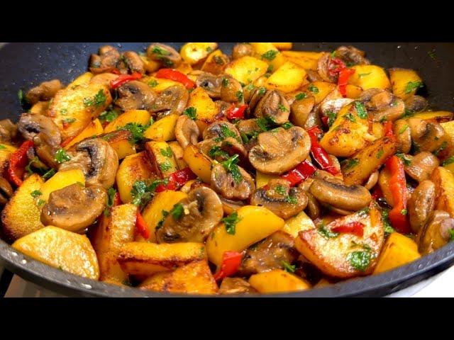 TOP 3 recipes for fried mushrooms with vegetables! Tasty and quick!