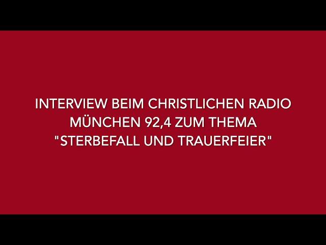 Radio-Interview - CRM Thema "Sterbefall /Trauerfeiern" mit Lila, Joachim Rohrbach und Julia Capalbo