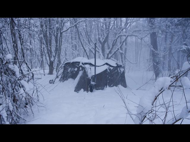 Hot Tent Camping in Deep Snow