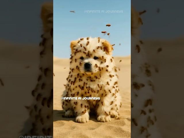 A Cute Chow Chow Puppy Attacked by Honeybees | What happened next will melt your heart #ytshorts