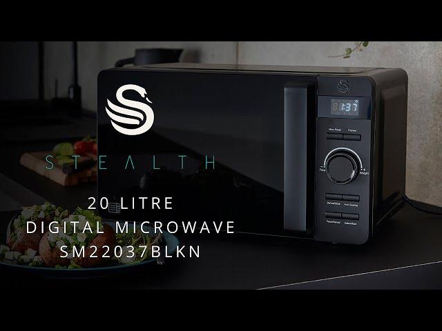 Swan Stealth 20L Microwave Black | SM22037BLKN