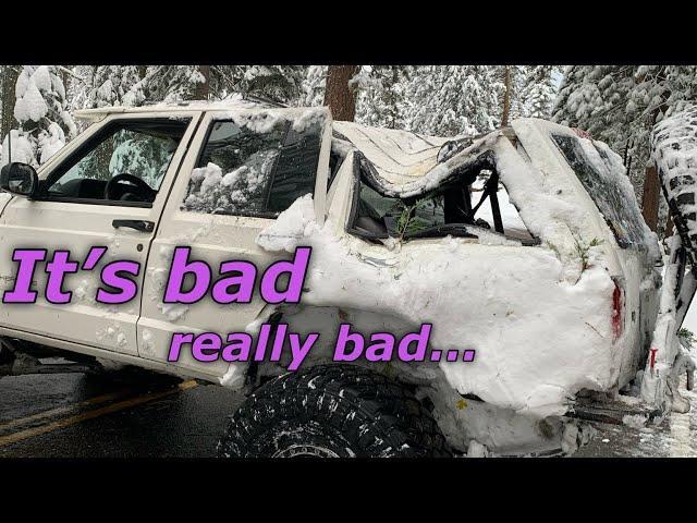 I totaled my Cherokee in the sierras