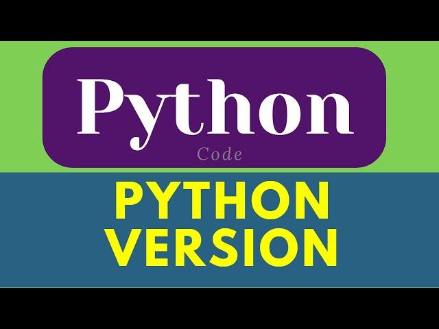 Python Version | Python Programming | Python Version in python | python shorts #python #shorts