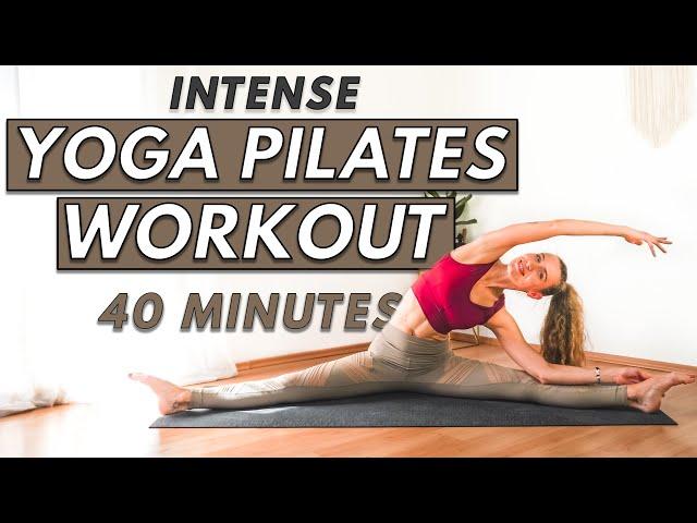 40 MIN INTENSE YOGA PILATES WORKOUT | Intermediate Full Body Workout At Home | No Equipment