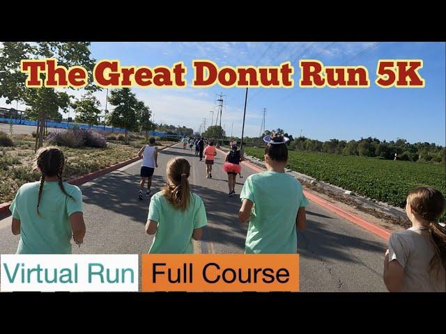 2022 The Great Donut Run 5K (Full Course)｜Treadmill Running Scenery & Music (Virtual Run)